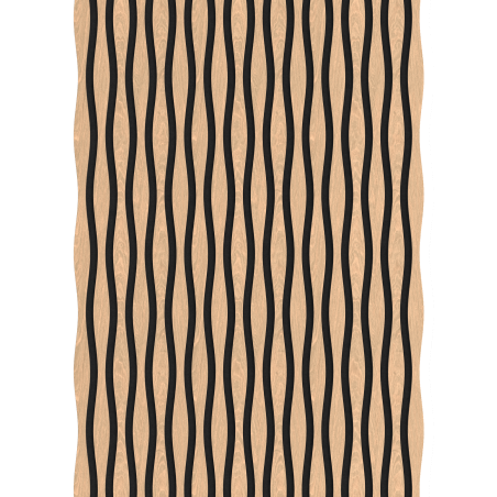 Mexen Lam-SF 26 lamele ścienne akustyczne 280 x 30 cm, filc 9 mm, fornir techniczny, Bielony Dąb - S106-280-26-040