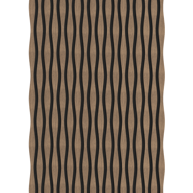 Mexen Lam-SF 26 lamele ścienne akustyczne 280 x 30 cm, filc 9 mm, fornir techniczny, Ciemny Orzech - S106-280-26-044