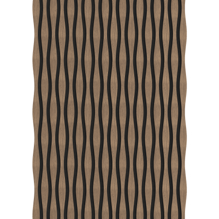 Mexen Lam-SF 26 lamele ścienne akustyczne 280 x 30 cm, filc 9 mm, fornir techniczny, Ciemny Orzech - S106-280-26-044
