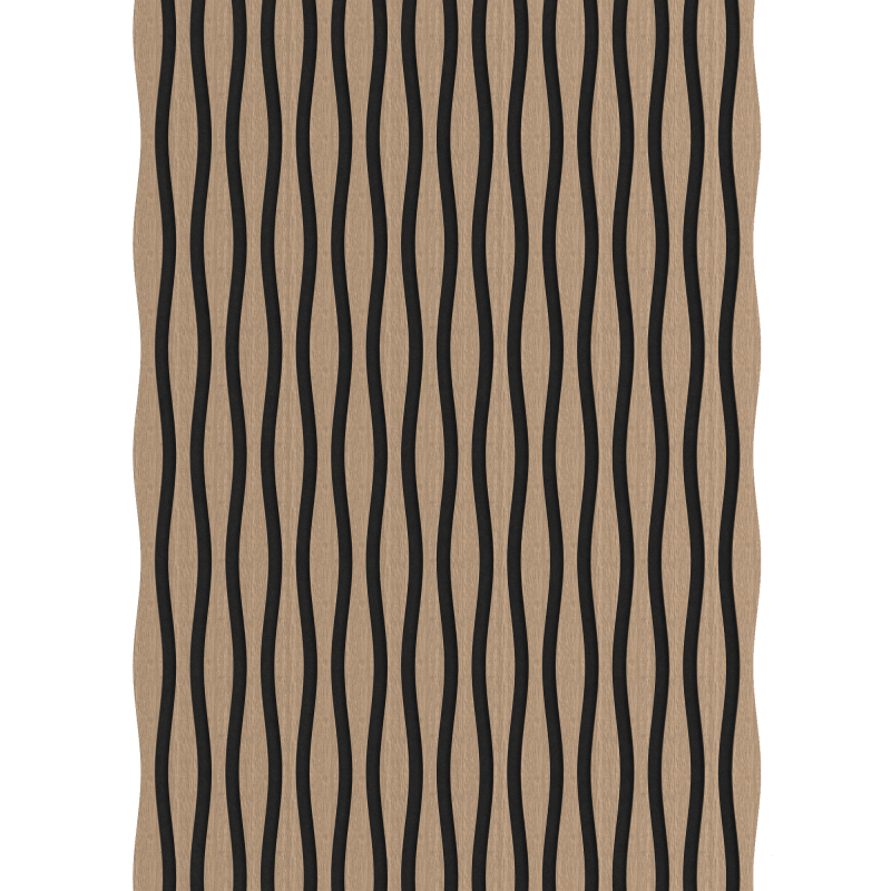 Mexen Lam-SF 26 lamele ścienne akustyczne 280 x 30 cm, filc 9 mm, fornir techniczny, Jasny Orzech - S106-280-26-047