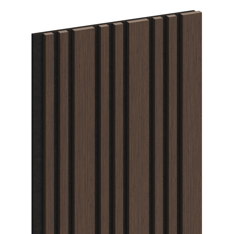 Mexen Lam-F Slim 01 lamele ścienne akustyczne 280 x 36,5 cm, filc 9 mm, fornir techniczny, Dąb Mocca  - S107-280-01-045