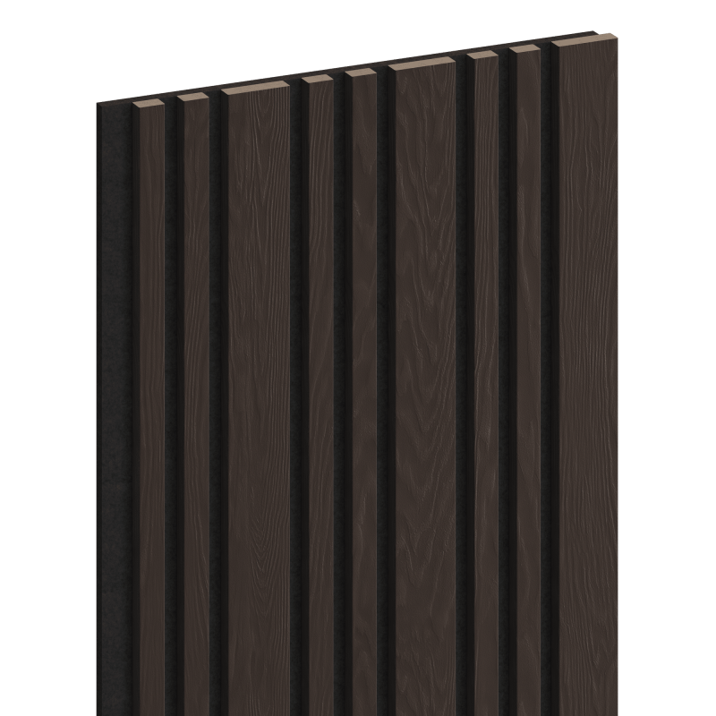 Mexen Lam-F Slim 01 lamele ścienne akustyczne 280 x 36,5 cm, filc 9 mm, fornir techniczny, Czarny Dąb - S107-280-01-046