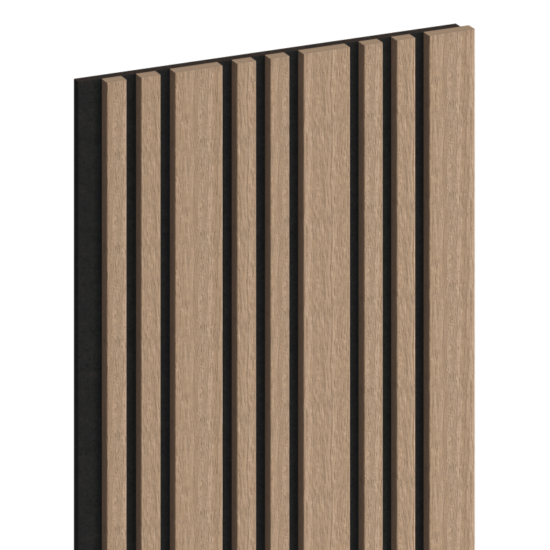 Mexen Lam-F Slim 01 lamele ścienne akustyczne 280 x 36,5 cm, filc 9 mm, fornir techniczny, Jasny Orzech - S107-280-01-047