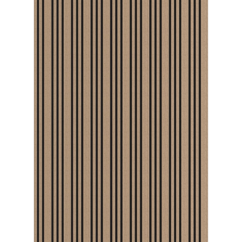 Mexen Lam-F Slim 01 lamelle a parete acustiche 280 x 36,5 cm, feltro 9 mm, impiallacciatura tecnica, Noce Chiaro