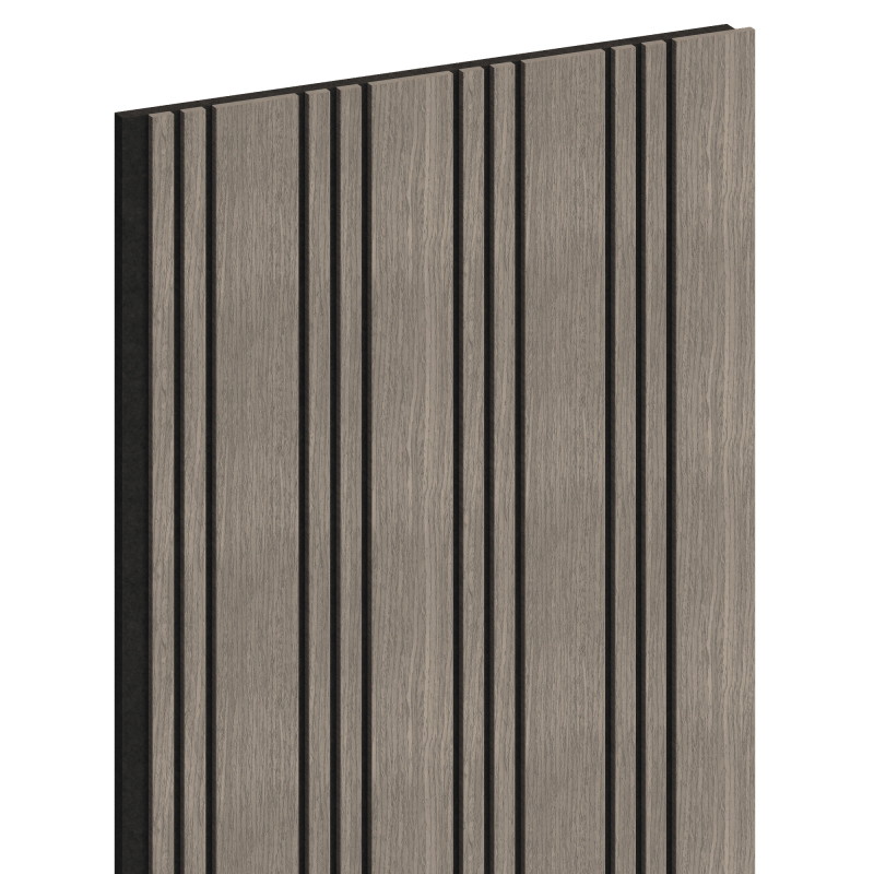 Mexen Lam-F Nano 01 Akustische Wandpaneele 280 x 32,4 cm, Filz 5 mm, technisches Furnier, Graue Eiche - S108-280-01-043