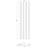Mexen Lam-F Nano 01 Akustische Wandpaneele 280 x 32,4 cm, Filz 5 mm, technisches Furnier, Graue Eiche - S108-280-01-043