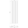 Mexen Lam-F Nano 01 akustische Wandpaneele 280 x 32,4 cm, 5 mm Filz, technisches Furnier, Eiche Mocca - S108-280-01-045