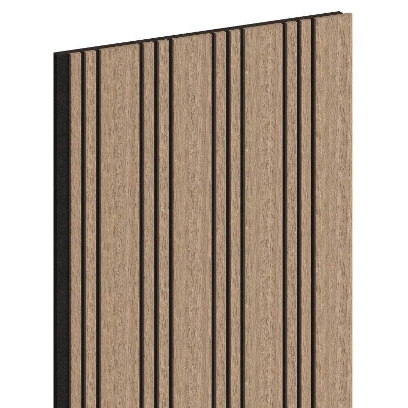 Mexen Lam-F Nano 01 Akustische Wandpaneele 280 x 32,4 cm, Filz 5 mm, technisches Furnier, Helles Nussbaumholz - S108-280-01-047
