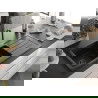Mexen Andres Granitspüle 1,5-Becken mit Abtropffläche und Küchenarmatur Telma, schwarz/silber - 6515-73-670200-70-B