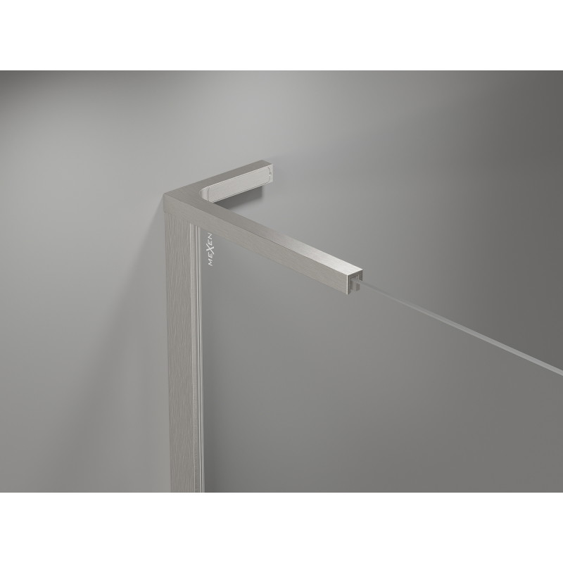 Mexen Mist-H L Duo cabine de douche pivotante droite 105 x 120 cm, transparent, nickel brossé - 8A5L-105L-120P-97-00