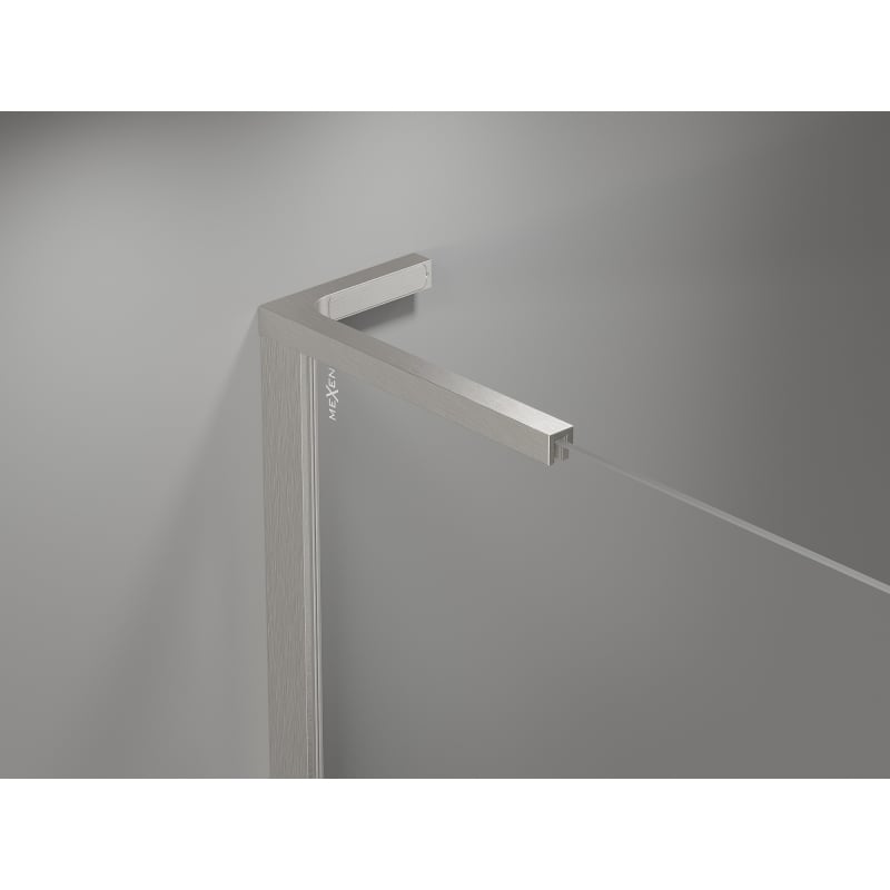 Mexen Mist-H L Duo suihkukaappi kääntyvä oikea 105 x 120 cm, läpinäkyvä, harjattu nikkeli - 8A5L-105L-120P-97-00
