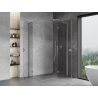 Mexen Mist-H L Duo cabina doccia battente destra 105 x 120 cm, trasparente, nichel spazzolato - 8A5L-105L-120P-97-00