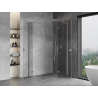 Mexen Mist-H L Duo douchecabine met draaiende rechte deur 105 x 120 cm, transparant, geborsteld nikkel - 8A5L-105L-120P-97-00