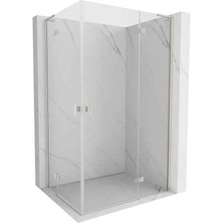 Mexen Mist-H L Duo duschkabin svängbar höger 105 x 120 cm, transparent, borstad nickel - 8A5L-105L-120P-97-00