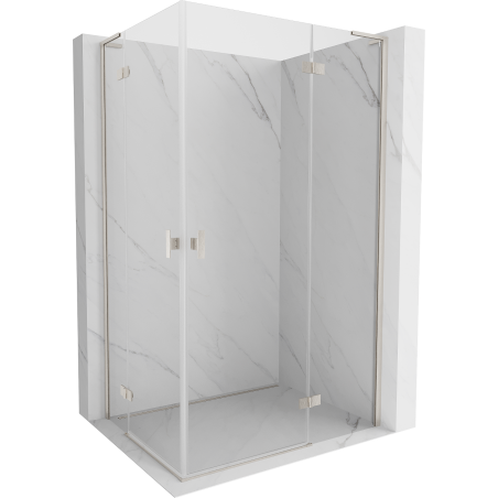 Mexen Mist-H L Duo suihkukaappi kääntyvä oikea 105 x 120 cm, läpinäkyvä, harjattu nikkeli - 8A5L-105L-120P-97-00