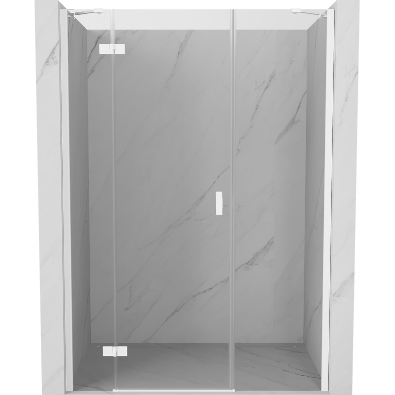 Mexen Mist-H drzwi prysznicowe uchylne lewe 120 cm, transparent, białe - 8A5-120-001-20-00-L