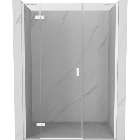 Mexen Mist-H schuifdeur voor douche links 130 cm, transparant, wit - 8A5-130-001-20-00-L