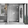 Mexen Mist-H porta doccia a battente destra 125 cm, trasparente, bianco - 8A5-125-001-20-00-P