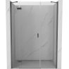 Mexen Mist-H drzwi prysznicowe uchylne lewe 125 cm, transparent, gun gray szczotkowany - 8A5-125-001-66-00-L