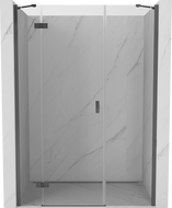 Mexen Mist-H vasak 135 cm pöörduksega dušiuks, läbipaistev, harjatud püssihall - 8A5-135-001-66-00-L