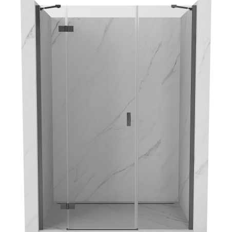 Mexen Mist-H lijeva vrata tuša za otvaranje 150 cm, prozirna, brušena siva oružja - 8A5-150-001-66-00-L
