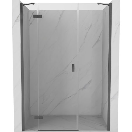 Mexen Mist-H drzwi prysznicowe uchylne lewe 150 cm, transparent, gun metal - 8A5-150-001-95-00-L