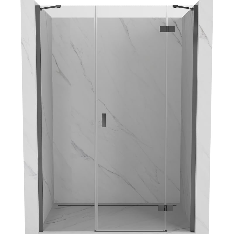 Mexen Mist-H drzwi prysznicowe uchylne prawe 120 cm, transparent, gun metal - 8A5-120-001-95-00-P