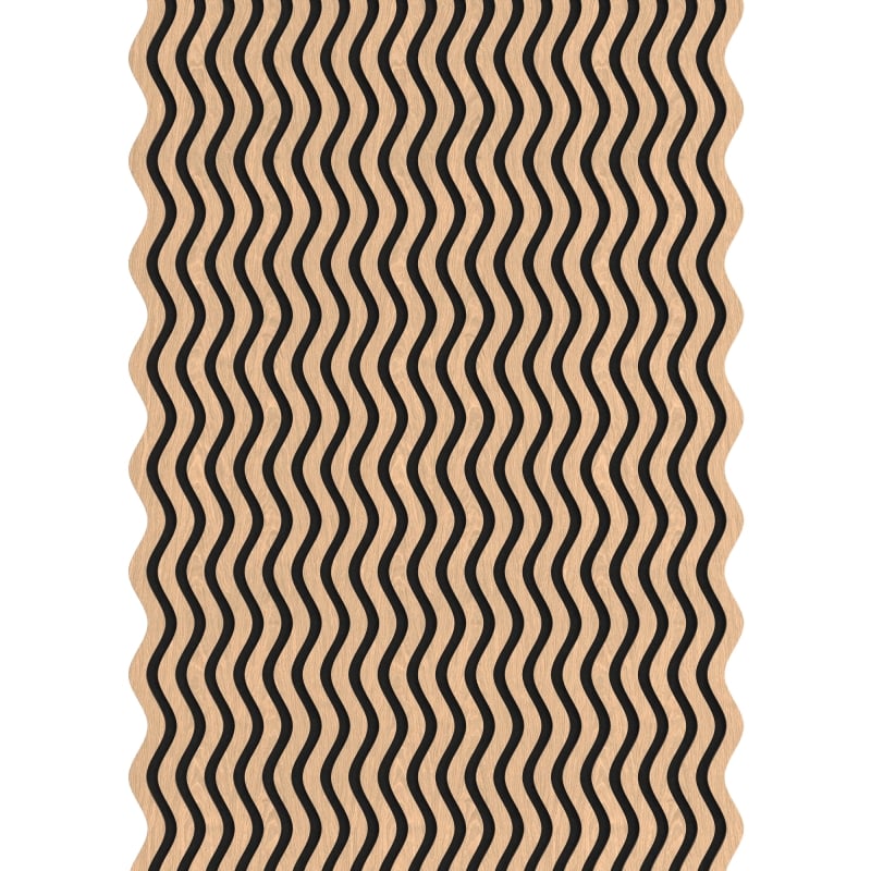Mexen Lam-SF 02 lamelle da parete acustiche 280 x 30 cm, feltro 9 mm, impiallacciatura tecnica, Rovere Sbiancato