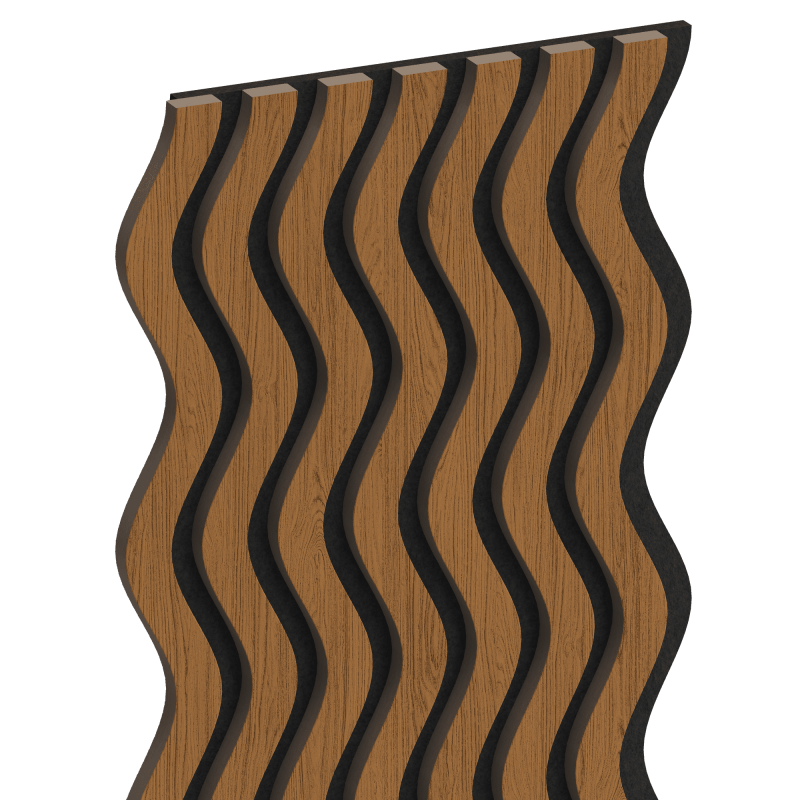 Mexen Lam-SF 02 lamele ścienne akustyczne 280 x 30 cm, filc 9 mm, fornir techniczny, Dąb Natural - S106-280-02-042