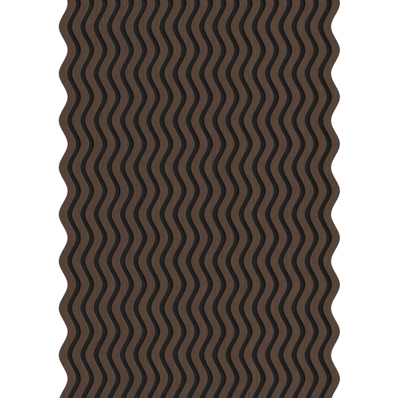 Mexen Lam-SF 02 lamele ścienne akustyczne 280 x 30 cm, filc 9 mm, fornir techniczny, Dąb Mocca - S106-280-02-045