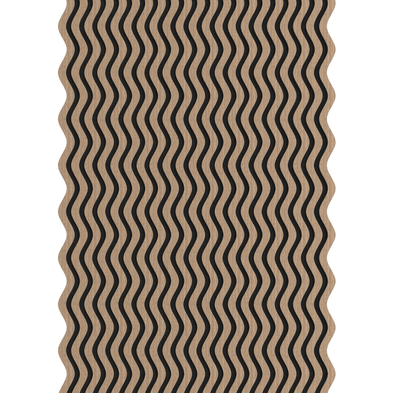 Mexen Lam-SF 02 lamele ścienne akustyczne 280 x 30 cm, filc 9 mm, fornir techniczny, Jasny Orzech - S106-280-02-047