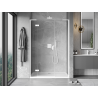 Mexen Mist-H L drzwi prysznicowe uchylne lewe 120 cm, transparent, białe - 8A5L-120-001-20-00-L
