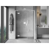 Mexen Mist-H L drzwi prysznicowe uchylne lewe 130 cm, transparent, białe - 8A5L-130-001-20-00-L