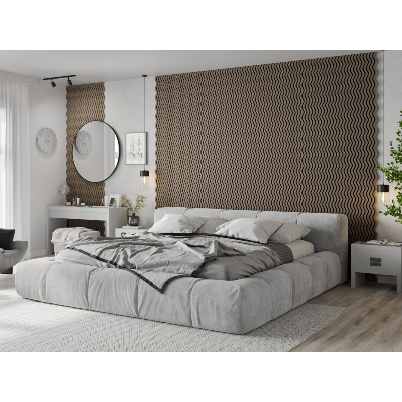 Mexen Lam-SF 02 lamele ścienne akustyczne 280 x 30 cm, filc 9 mm, fornir techniczny, Szary Dąb - S106-280-02-043