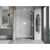 Mexen Mist-H L drzwi prysznicowe uchylne prawe 120 cm, transparent, białe - 8A5L-120-001-20-00-P