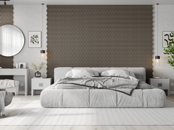 Mexen Lam-SF 02 lamele ścienne akustyczne 280 x 30 cm, filc 9 mm, fornir techniczny, Szary Dąb - S106-280-02-043
