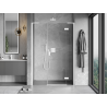 Mexen Mist-H L drzwi prysznicowe uchylne prawe 120 cm, transparent, białe - 8A5L-120-001-20-00-P