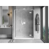 Mexen Mist-H L drzwi prysznicowe uchylne prawe 120 cm, transparent, białe - 8A5L-120-001-20-00-P