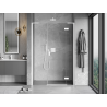 Mexen Mist-H L drzwi prysznicowe uchylne prawe 130 cm, transparent, białe - 8A5L-130-001-20-00-P