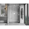Mexen Mist-H L drzwi prysznicowe uchylne prawe 135 cm, transparent, białe - 8A5L-135-001-20-00-P