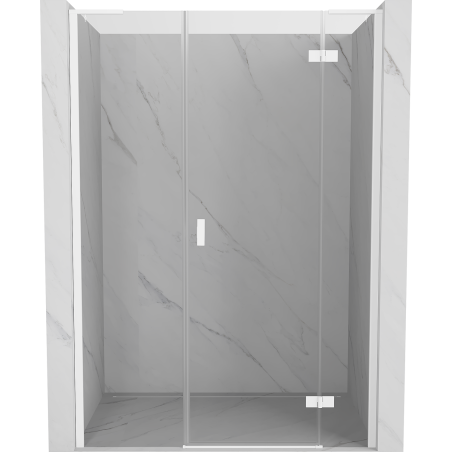 Mexen Mist-H L drzwi prysznicowe uchylne prawe 145 cm, transparent, białe - 8A5L-145-001-20-00-P