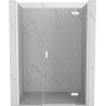 Mexen Mist-H L drzwi prysznicowe uchylne prawe 145 cm, transparent, białe - 8A5L-145-001-20-00-P