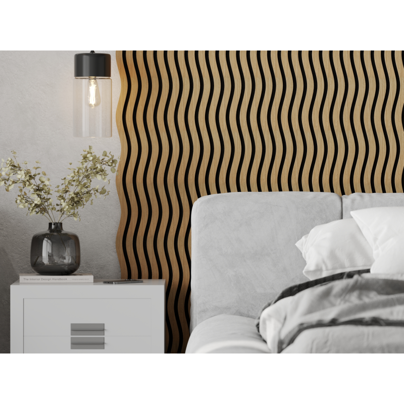 Mexen Lam-SF 01 lamele ścienne akustyczne 280 x 30 cm, filc 9 mm, fornir techniczny, Dąb Classic - S106-280-01-041