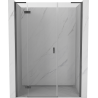 Mexen Mist-H L left swing shower door 120 cm, transparent, brushed gun gray - 8A5L-120-001-66-00-L