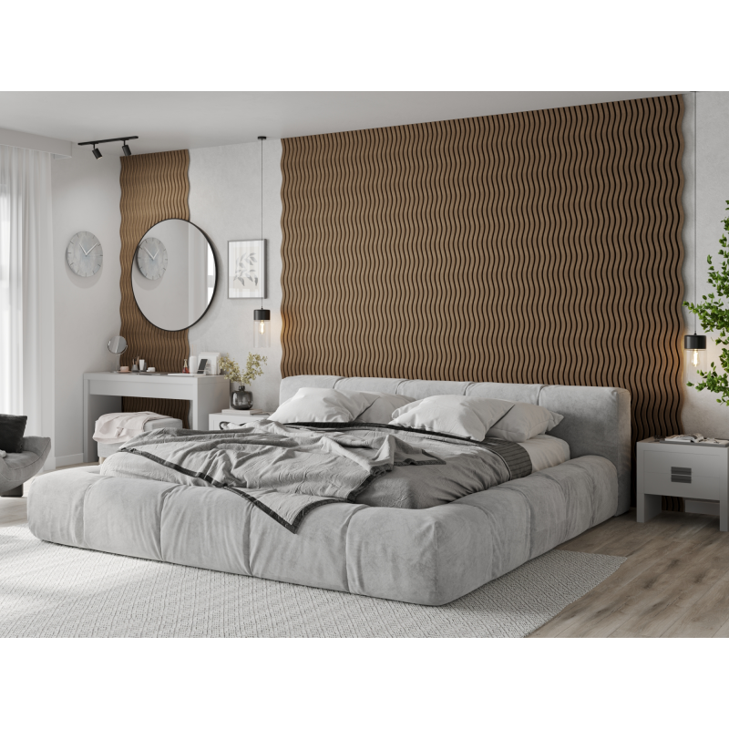 Mexen Lam-SF 01 lamele ścienne akustyczne 280 x 30 cm, filc 9 mm, fornir techniczny, Ciemny Orzech - S106-280-01-044