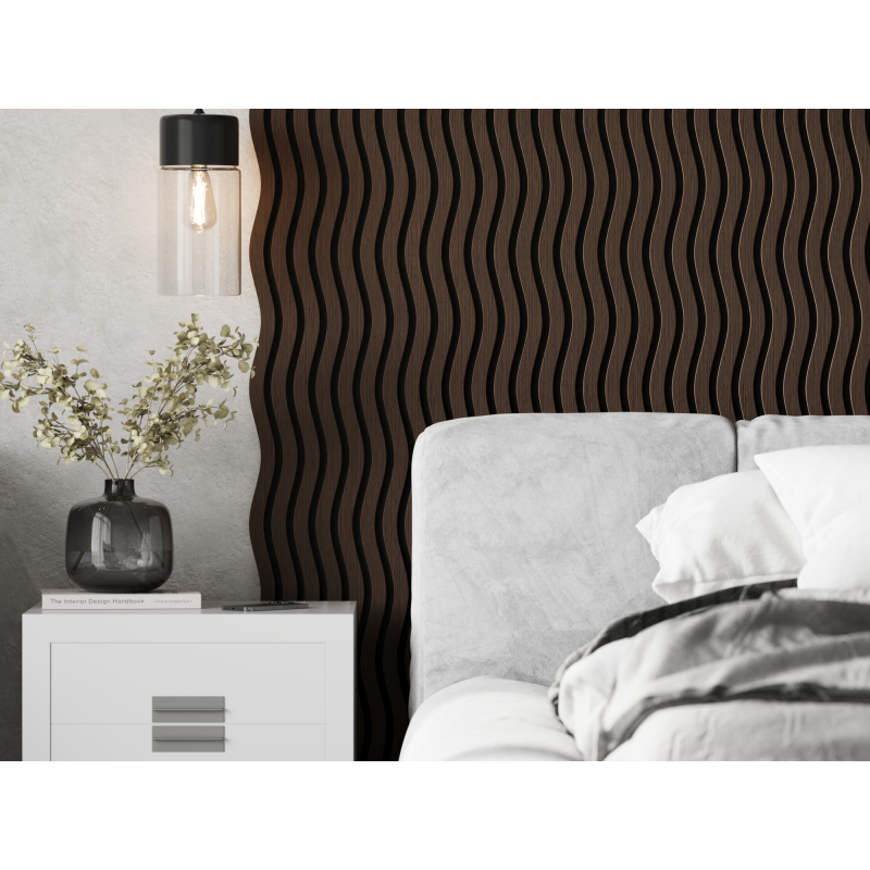 Mexen Lam-SF 01 lamele ścienne akustyczne 280 x 30 cm, filc 9 mm, fornir techniczny, Dąb Mocca - S106-280-01-045