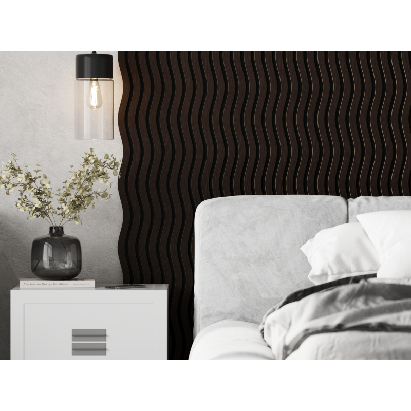 Mexen Lam-SF 01 lamele ścienne akustyczne 280 x 30 cm, filc 9 mm, fornir techniczny, Czarny Dąb - S106-280-01-046