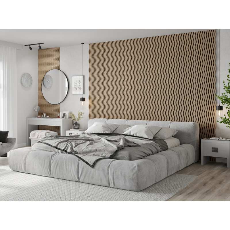 Mexen Lam-SF 01 lamele ścienne akustyczne 280 x 30 cm, filc 9 mm, fornir techniczny, Jasny Orzech - S106-280-01-047