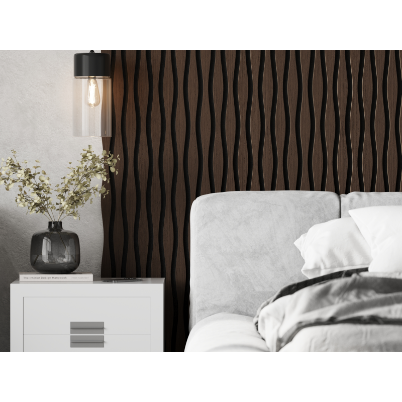 Mexen Lam-SF 26 lamele ścienne akustyczne 280 x 30 cm, filc 9 mm, fornir techniczny, Dąb Mocca - S106-280-26-045