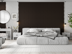 Mexen Lam-SF 26 lamele ścienne akustyczne 280 x 30 cm, filc 9 mm, fornir techniczny, Czarny Dąb - S106-280-26-046